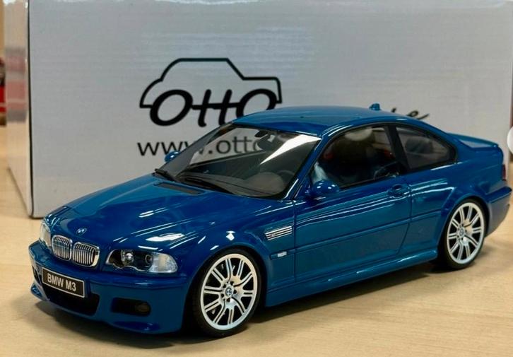 1:18 BMW M3 (E46) uit 2000 met zwart interieur Ottomobile, Hobby en Vrije tijd, Modelauto's | 1:18, Nieuw, Auto, OttOMobile, Ophalen of Verzenden