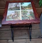 Vintage tafeltje met 4 tegels, Ophalen of Verzenden