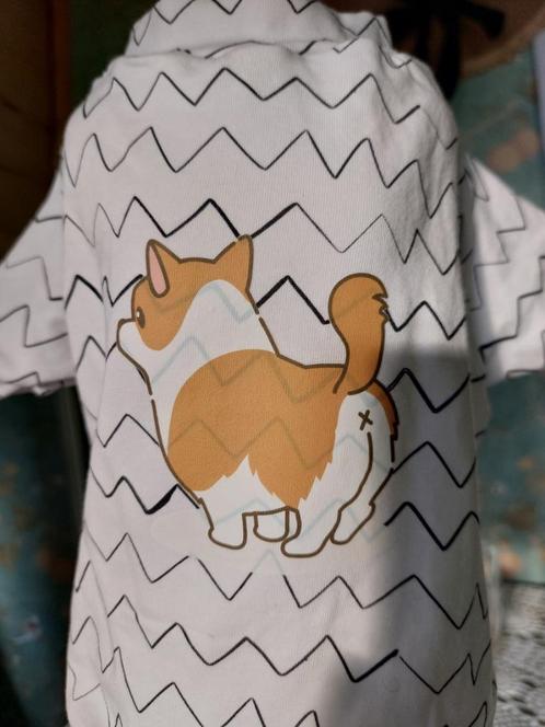Gebreid T-shirt met mouwen voor een kleine hond met hondenpr, Dieren en Toebehoren, Honden-accessoires, Nieuw, Ophalen of Verzenden