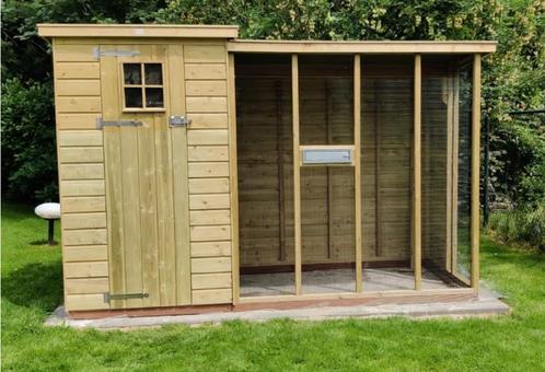 maatwerk 🔨🪚🪛VOLIERE -- met sluis -- ONDERHOUDSVRIJ🦜, Dieren en Toebehoren, Vogels | Hokken en Kooien, Nieuw, Volière, Hout