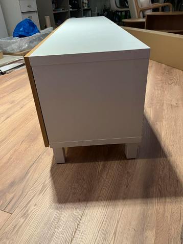 IKEA Besta TV Meubel - Wit met Eiken Deuren - afbeelding 4