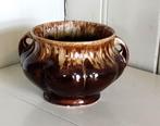 Oude aardewerk bloempot met oren circa 1930, Rond, Ophalen of Verzenden, Zo goed als nieuw, Aardewerk