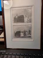 Gravures Kasteel Oyen, Maas en Waal, 1732, Antiek en Kunst, Ophalen of Verzenden