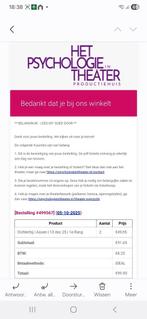 2 tickets voor theatershow 'Dichterbij' in Assen, Twee personen, December