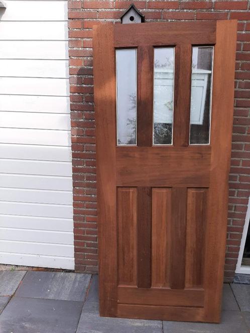 Voordeur inclusief dorpelset, Doe-het-zelf en Verbouw, Deuren en Horren, Nieuw, Buitendeur, 200 tot 215 cm, 80 tot 100 cm, Glas