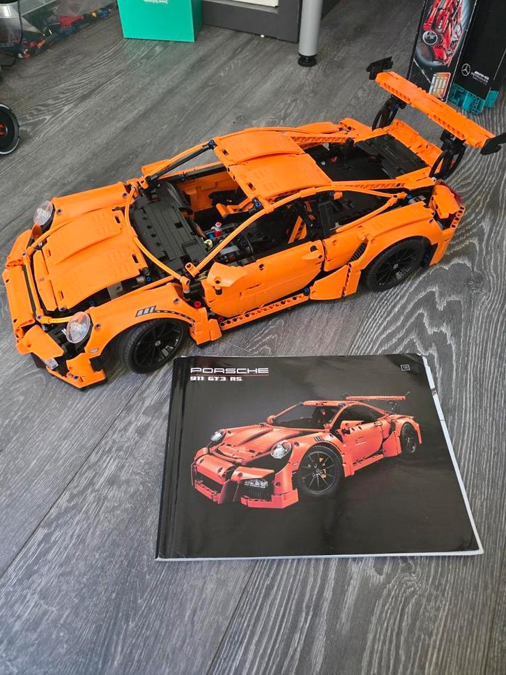 Porsche 911 GT3 RS Bouwstenen 1:8, Kinderen en Baby's, Speelgoed | Bouwstenen, Zo goed als nieuw, Ophalen of Verzenden