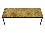 Vintage salontafel natuursteen jaren 60 coffee table design, Gebruikt, 100 tot 150 cm, Vintage, 50 tot 100 cm
