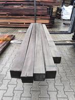 Restpartij hardhouten palen 10 x 10 x 250cm en 200cm
