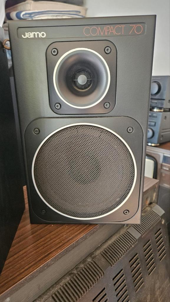 Jamo Compact 70 Speakers - Vintage Klassieker!, Audio, Tv en Foto, Luidsprekers, Gebruikt, Front, Rear of Stereo speakers, 60 tot 120 watt