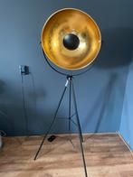 Industriele lamp, driepoot zwart goud, Huis en Inrichting, Lampen | Vloerlampen, Ophalen, Zo goed als nieuw, Metaal, 150 tot 200 cm