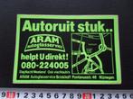 sticker nijmegen ARAM auto glasservice, Ophalen, Zo goed als nieuw