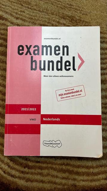 Examenbundel Nederlands vwo 2021/2022