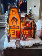 Kersthuisje met verlichting, Huis en Inrichting, Woonaccessoires | Kandelaars en Kaarsen, Overige materialen, Bruin, Ophalen of Verzenden
