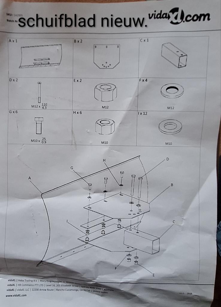 Schuifblad met bevestingopties, Ophalen of Verzenden, Nieuw