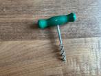 Ouderwetse kurkentrekker - groen houten heft, Antiek en Kunst, Ophalen of Verzenden