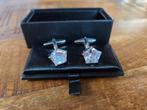 Manchetknopen strass, Sieraden, Tassen en Uiterlijk, Manchetknopen, Ophalen of Verzenden, Nieuw, Overige materialen, Verzilverd