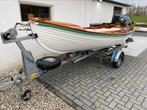 Noorse zeilsloep incl. trailer, 2,5pk 4T, afdekhoes, Watersport en Boten, Benzine, Buitenboordmotor, Gebruikt, Ophalen of Verzenden