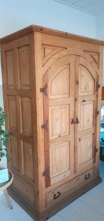 Houten kast met deuren en lade, Ophalen, 100 tot 150 cm, Grenenhout, 150 tot 200 cm