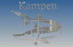 Kampersteur Sticker gebogen met tekst Zilver, Ophalen of Verzenden