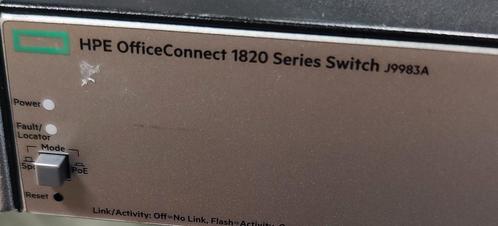 HPE OfficeConnect 1820 - 24p Switch J9983A - PoE - Gebruikt, Computers en Software, Netwerk switches, Gebruikt, Ophalen