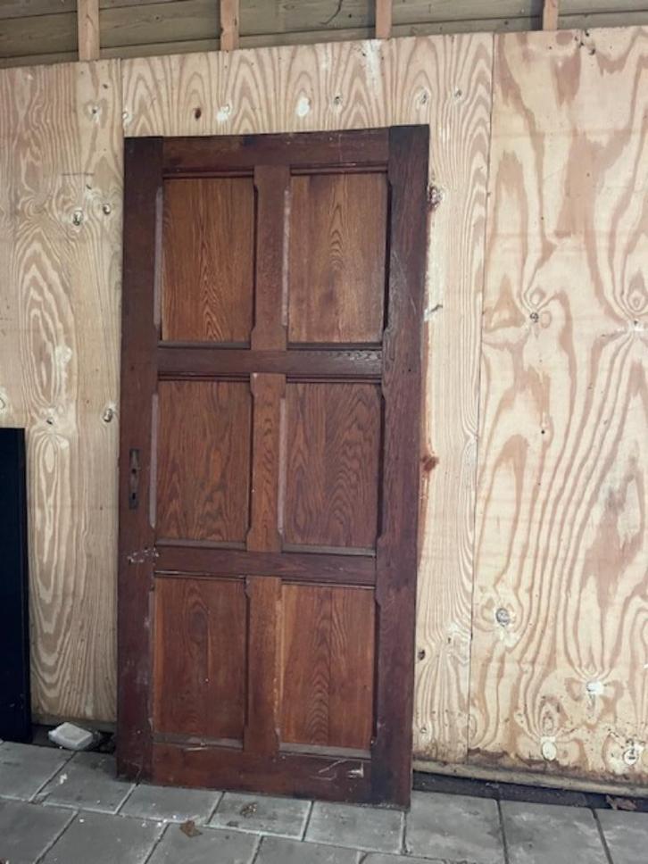 Massief Hardhouten deur 100x215 cm, Doe-het-zelf en Verbouw, Deuren en Horren, Buitendeur, 200 tot 215 cm, Ophalen