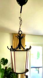 Vintage Hanglamp, Gebruikt, Verzenden, Mid Century, Glas
