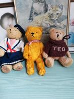 3 oude beertjes, Verzamelen, Beren en Cherished Teddies, Ophalen of Verzenden, Gebruikt, Stoffen beer, Overige merken