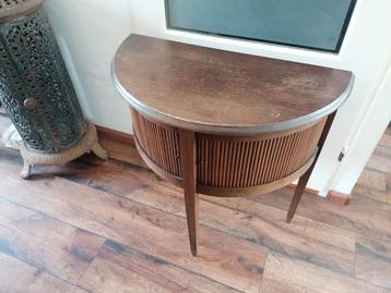 Antiek Houten Sidetable Schuifdeurkast Kast Halfrond  beschikbaar voor biedingen