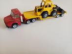 Siku 1/87 scania vrachtwagen dieplader met shovel, Ophalen of Verzenden, Gebruikt, Bus of Vrachtwagen, SIKU