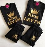 King en queen pakken met je eigen naam in maat 146, Kinderen en Baby's, Kinderkleding | Maat 146, Ophalen of Verzenden, Nieuw