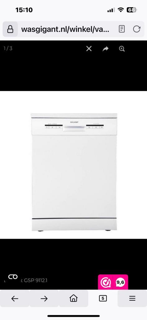 Vrijstaande vaatwasser, Witgoed en Apparatuur, Vaatwasmachines, Zo goed als nieuw, Vrijstaand, 85 tot 90 cm, 45 tot 60 cm, Ophalen of Verzenden