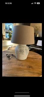 Mooie zware kruiklamp, Huis en Inrichting, Lampen | Lampenkappen, Ophalen, Rond, Zo goed als nieuw, Crème