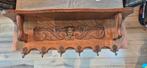 Vintage houten wandkapstok met houtsnijwerk – 1 meter breed, Huis en Inrichting, Woonaccessoires | Kapstokken, Gebruikt, Minder dan 100 cm