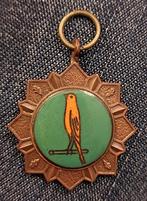 Medaille Kanarie Vogel emaille bronskleurig NBvV, Ophalen of Verzenden, Overige materialen