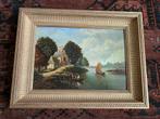 Paneel Hollands riviergezicht, Antiek en Kunst, Ophalen