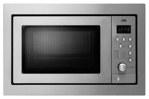 Etna SM125RVS/E01 - Compacte inbouw magnetron, Witgoed en Apparatuur, Magnetrons, Nieuw, Inbouw, Magnetron, 45 tot 60 cm, Oven