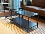 IKEA Vittsjo Bijzettafel Set van 2 - Zwart Metaal/Glas, Ophalen, Gebruikt, 50 tot 75 cm, 50 tot 100 cm