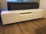 IKEA Besta tvmeubel wit/grijs, Ophalen, Kunststof, Gebruikt, Wit/grijs tv meubel