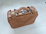 Retro bruin leren koffertje in zeer goede staat, Ophalen of Verzenden, Zo goed als nieuw, Minder dan 35 cm, Minder dan 50 cm