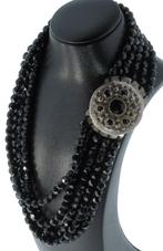 Gitten 5-strengs antieke ketting groot zilveren slot vintage