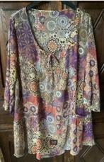 Gekleurde, bonte top; oksel - oksel 70 cm; lengte 84 cm, Ophalen of Verzenden, Zo goed als nieuw, Paars, Shirt of Top