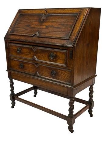 Antieke Secretaire Met Gedraaide Poten jaren 50 design beschikbaar voor biedingen