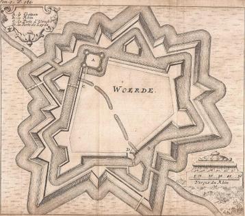 Woerden Woerde Vestingkaart Plattegrond Foppens 1711 beschikbaar voor biedingen