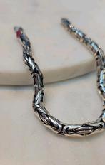 Prachtige Koningsschakel armband zilver massief 23cm, Ophalen of Verzenden, Nieuw, Zilver, Zilver