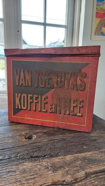Vintage Van Ysendyk's Koffie en Thee Blik beschikbaar voor biedingen