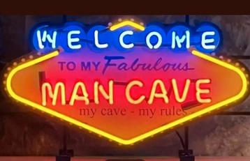 FIFTIES SIXTIES NEONVERLICHTING WELCOME  MY FABULOUS MANCAVE beschikbaar voor biedingen