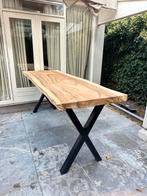 Teak tafel Puurteak, Huis en Inrichting, Tafels | Eettafels, Ophalen, 200 cm of meer, 50 tot 100 cm, Zo goed als nieuw