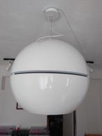 70's hanglamp bol wit metaal 50cm, Ophalen, Gebruikt, Metaal