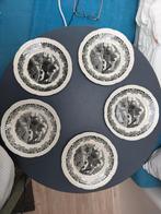 Ontbijtbordjes boerenhoeve zwart 20 cm, Antiek en Kunst, Ophalen of Verzenden