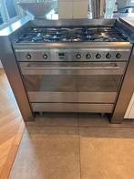Smeg 5 pitter 90 cm, Witgoed en Apparatuur, Ophalen, 60 cm of meer, Zo goed als nieuw, Gas